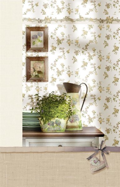 2501 Primavera Tapete Landhaus Tapeten Blumen Floral Ranken